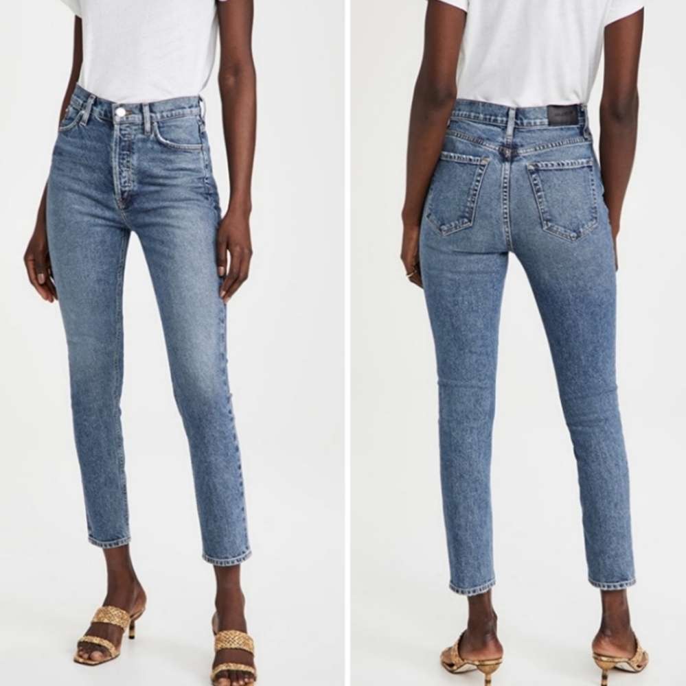 NWT Goldsign High Rise Slim Jeans in Farrel Wash